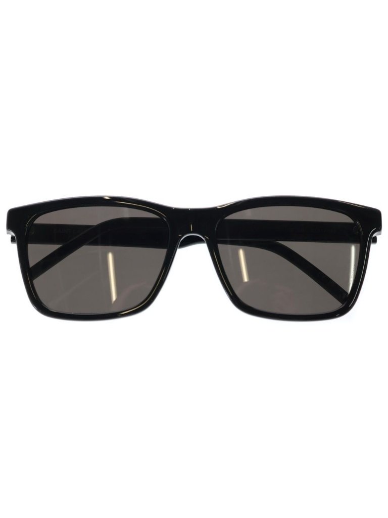 Saint Laurent Paris Side Logo Square Frame Sunglasses Eyewear Black